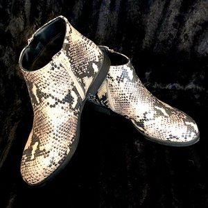 Women’s Time & Tru Snakeskin ankle bootie